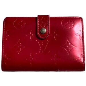 Louis Vuitton Red Wallet pink interior